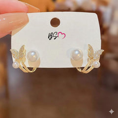 Metamorphosis of Style: AXJ-161 Butterfly Pearl Earrings