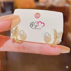 Metamorphosis of Style: AXJ-161 Butterfly Pearl Earrings