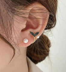 Make a Splash: AUJ-939 Korean Fish Tail Earrings