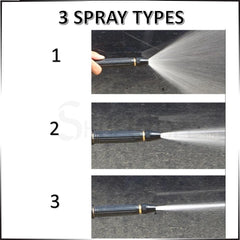 High Pressure Metal Brass Adjustable Nozzle Water Spray Gun – Heavy Duty Wash & Garden Tool