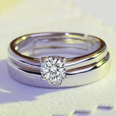 Premium Moissanite "Eternal Shine" Couple’s Ring Set – The Affordable Luxury Alternative
