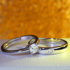 Premium Moissanite "Eternal Shine" Couple’s Ring Set – The Affordable Luxury Alternative