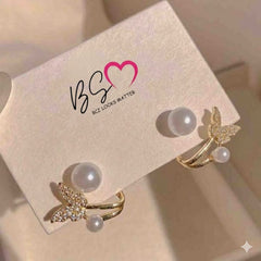 Metamorphosis of Style: AXJ-161 Butterfly Pearl Earrings