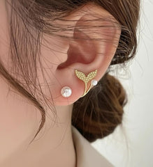 Make a Splash: AUJ-939 Korean Fish Tail Earrings