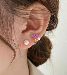 Make a Splash: AUJ-939 Korean Fish Tail Earrings