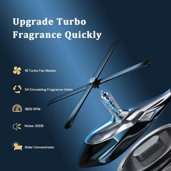 Premium Solar-Powered Helicopter Car Aroma Diffuser - Luxury Metal Dashboard Decor and Rotating Air Freshener