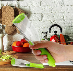 Transparent Fruit and Vegetable Peeler with Container – Mess-Free Kitchen Tool