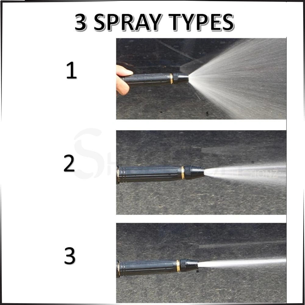 High Pressure Metal Brass Adjustable Nozzle Water Spray Gun – Heavy Duty Wash & Garden Tool